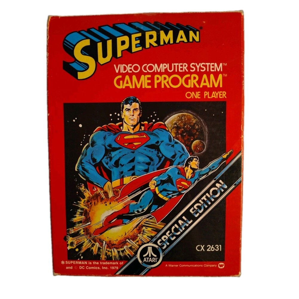 Superman (Special Edition) Atari 2600 Complete In Box CIB.
